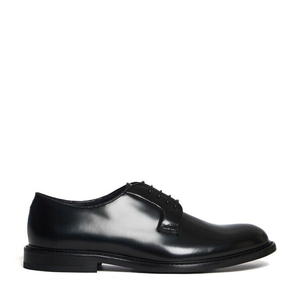 Doucals Seamless Black Leather Derby Shoes - NWT